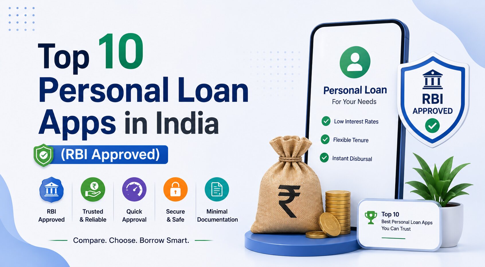 Top 10 Personal Loan Apps in India (RBI Approved)