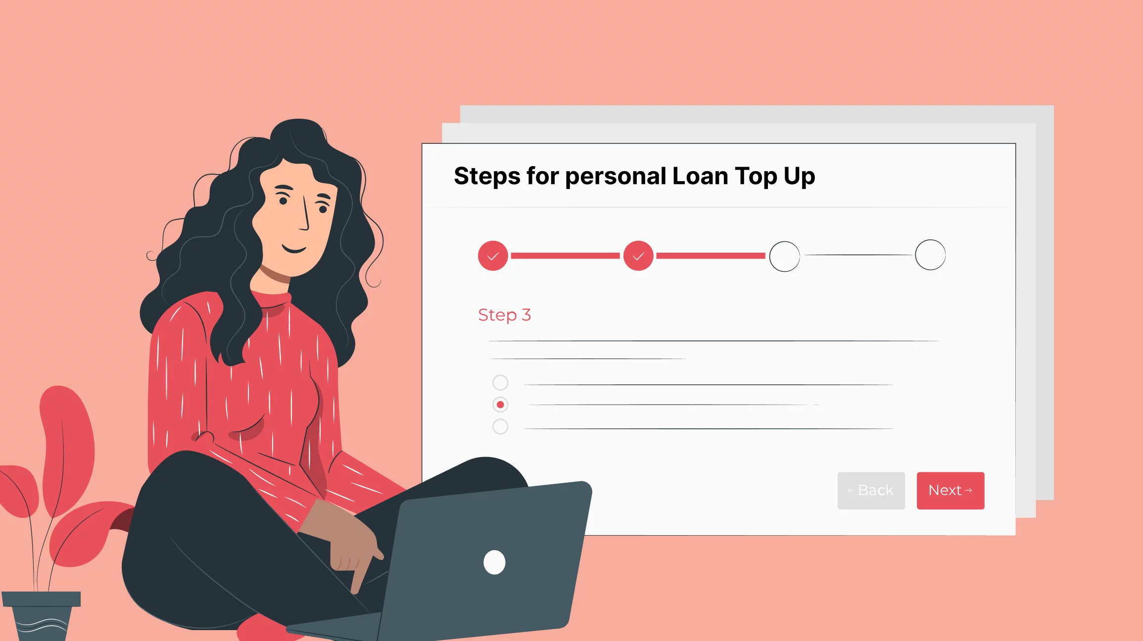 process steps for a Personal loan to up